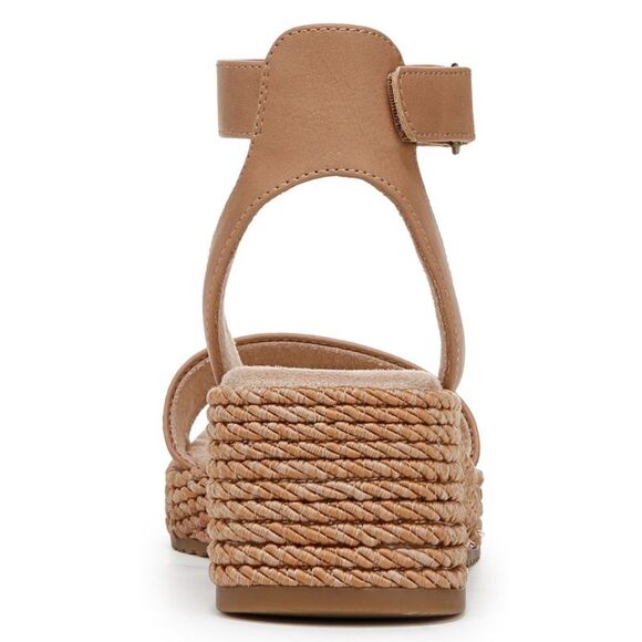 SOUL Naturalizer 8 GLORIA Cookie Dough Brown Wedge Strap Espadrille Sandals - Picture 3 of 9